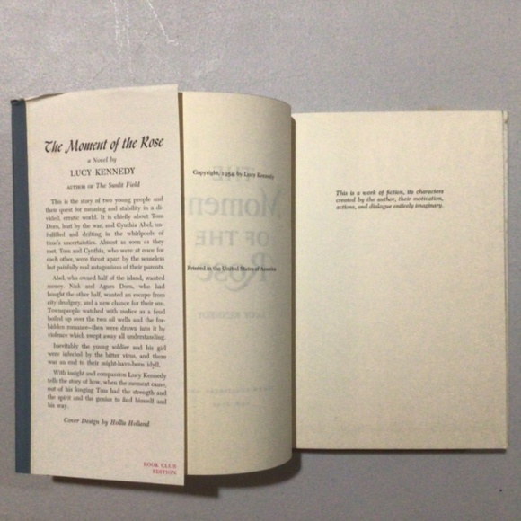 The Moment of the Rose by Lucy Kennedy Vintage Hardcover Book - Picture 4 of 6